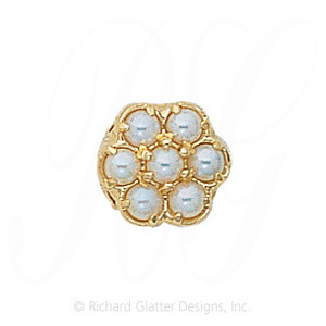 GS071 PL - 14 Karat Gold Pearl Slide 